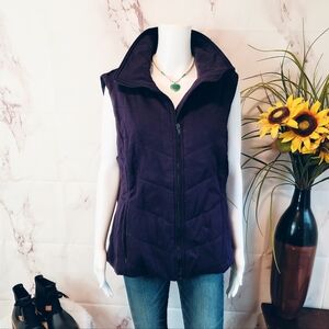Coldwater Creek Women's Purple Quilted Vest